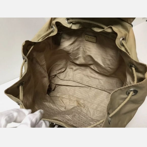 Vintage Prada Large Nylon Backpack Cammello - Picture 9 of 14